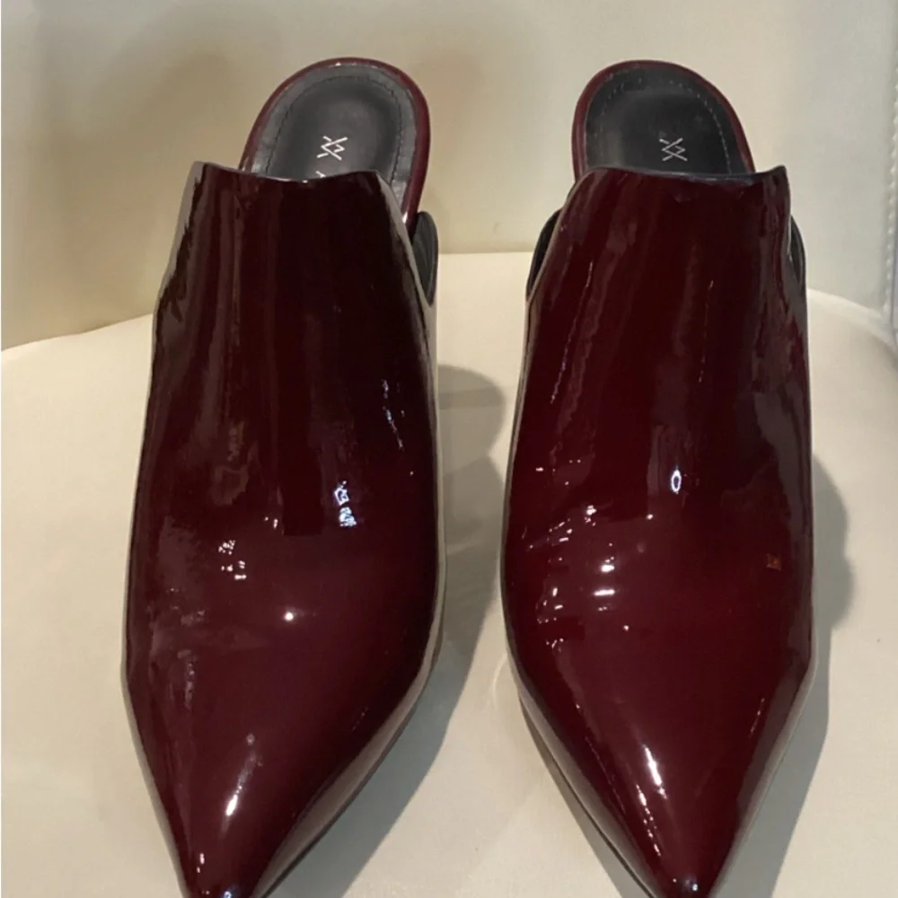 Alias Mae Glossy Burgundy Mules - Picture 1 of 4